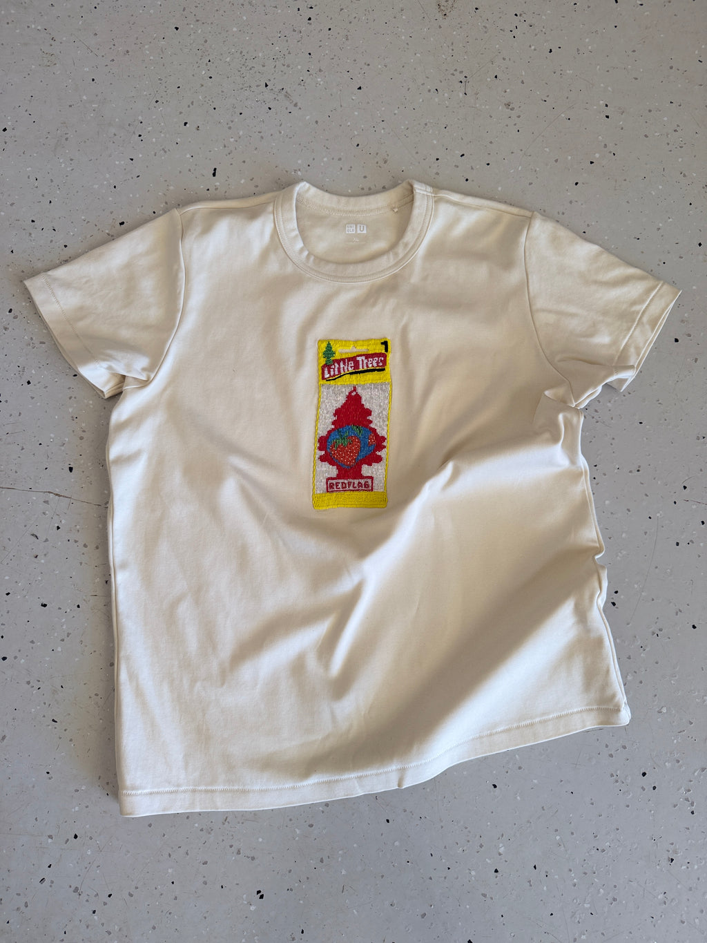 Red Flag Tree Beaded Tee