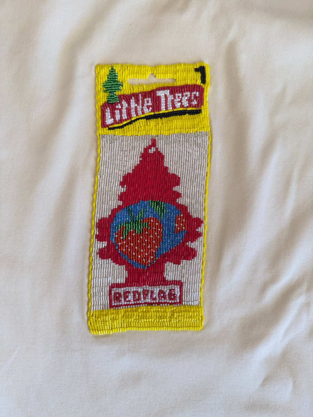 Red Flag Tree Beaded Tee