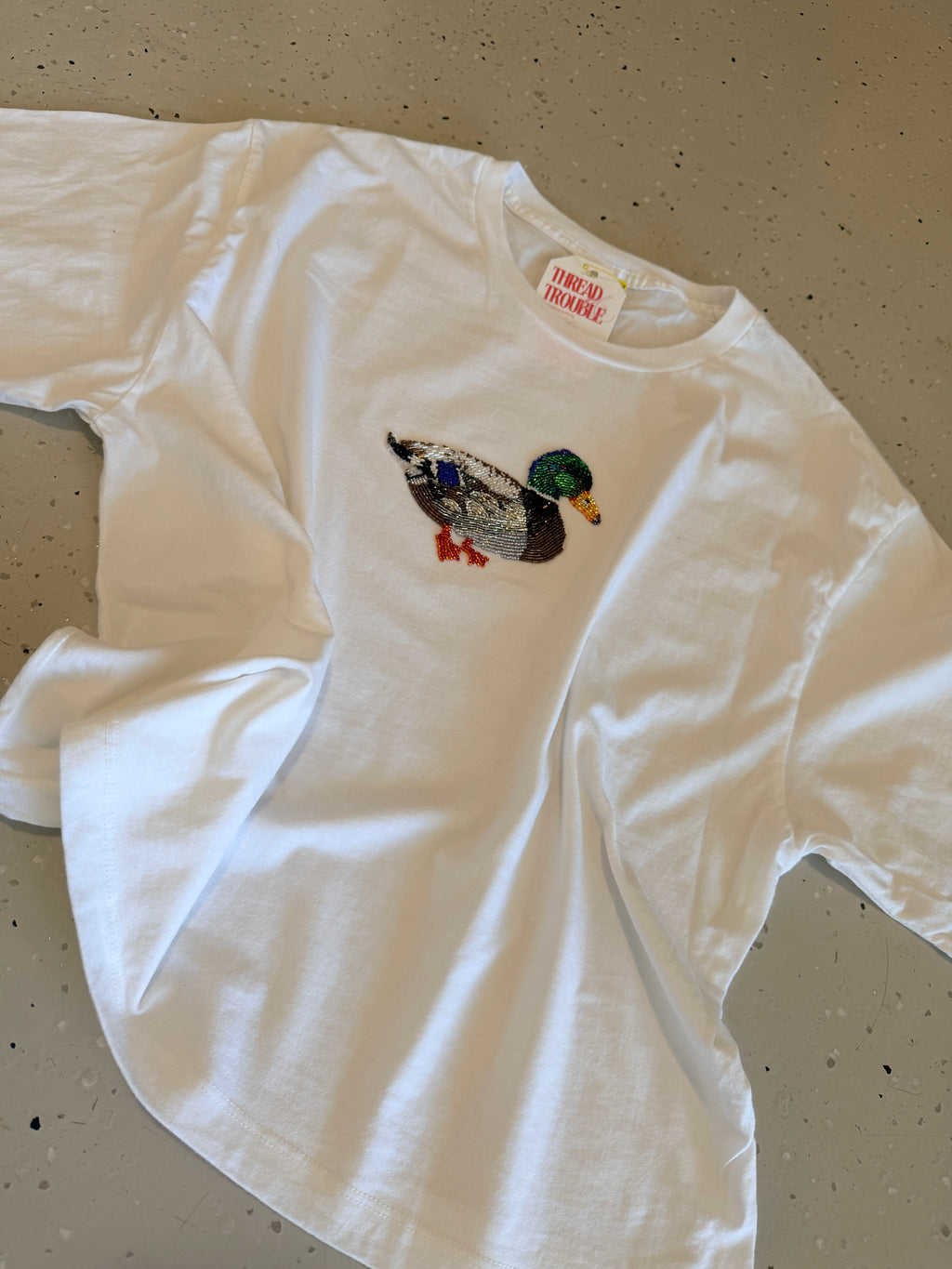 Lucky Duck Beaded Tee