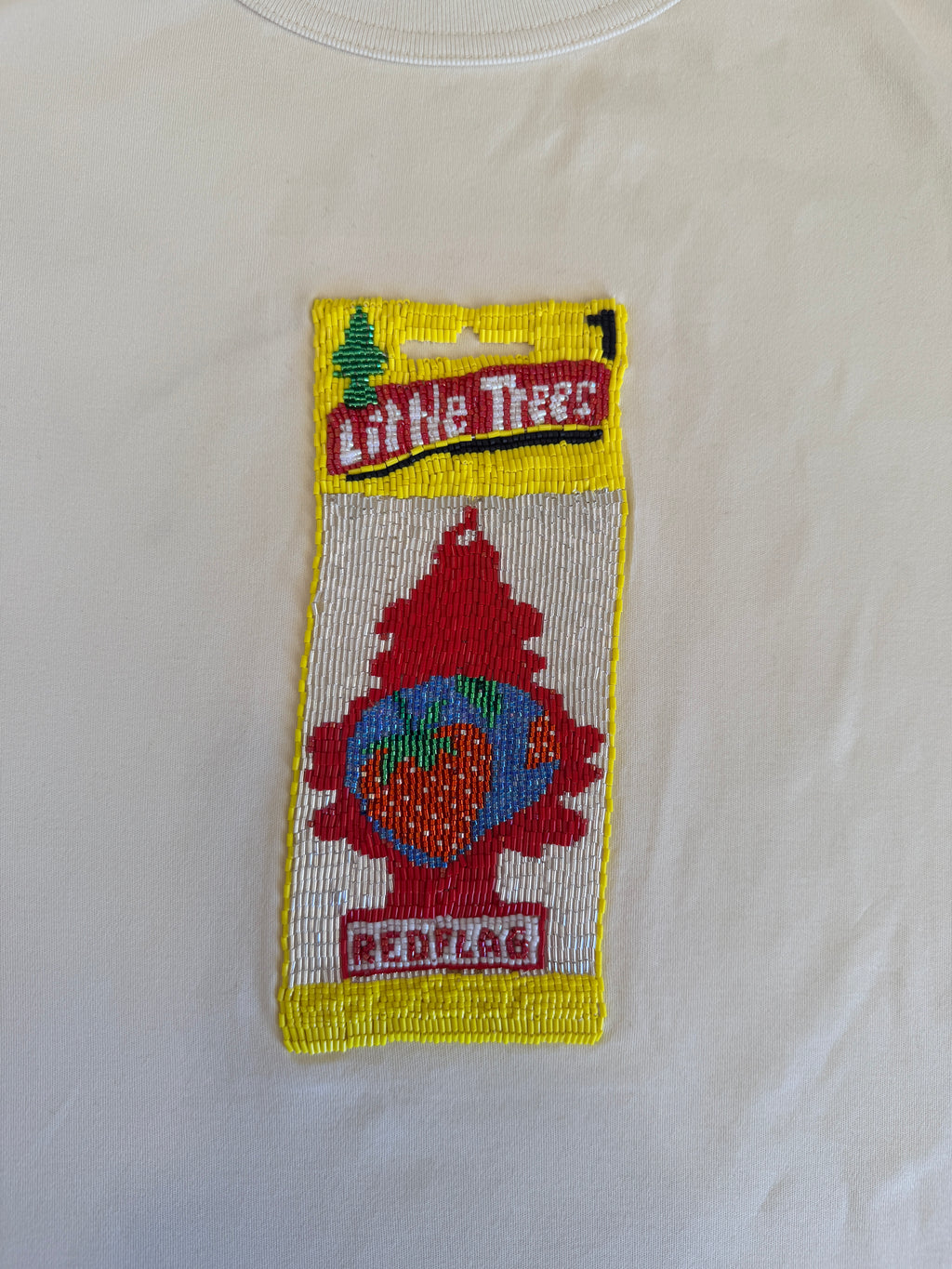 Red Flag Tree Beaded Tee