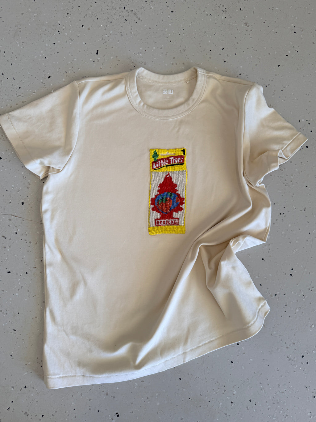 Red Flag Tree Beaded Tee