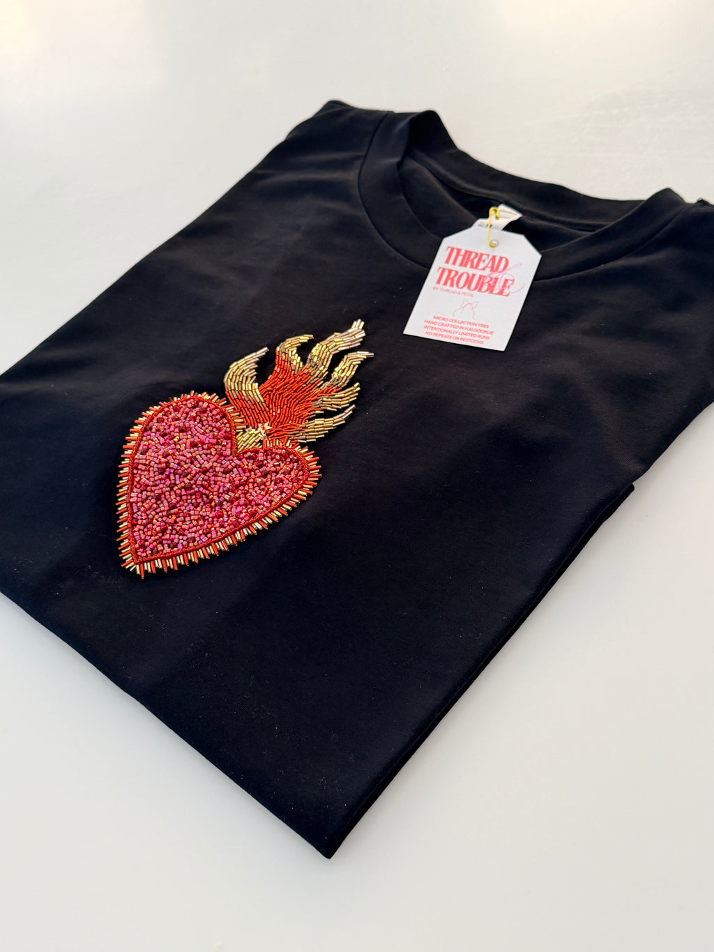 Sacred Heart Beaded Tee