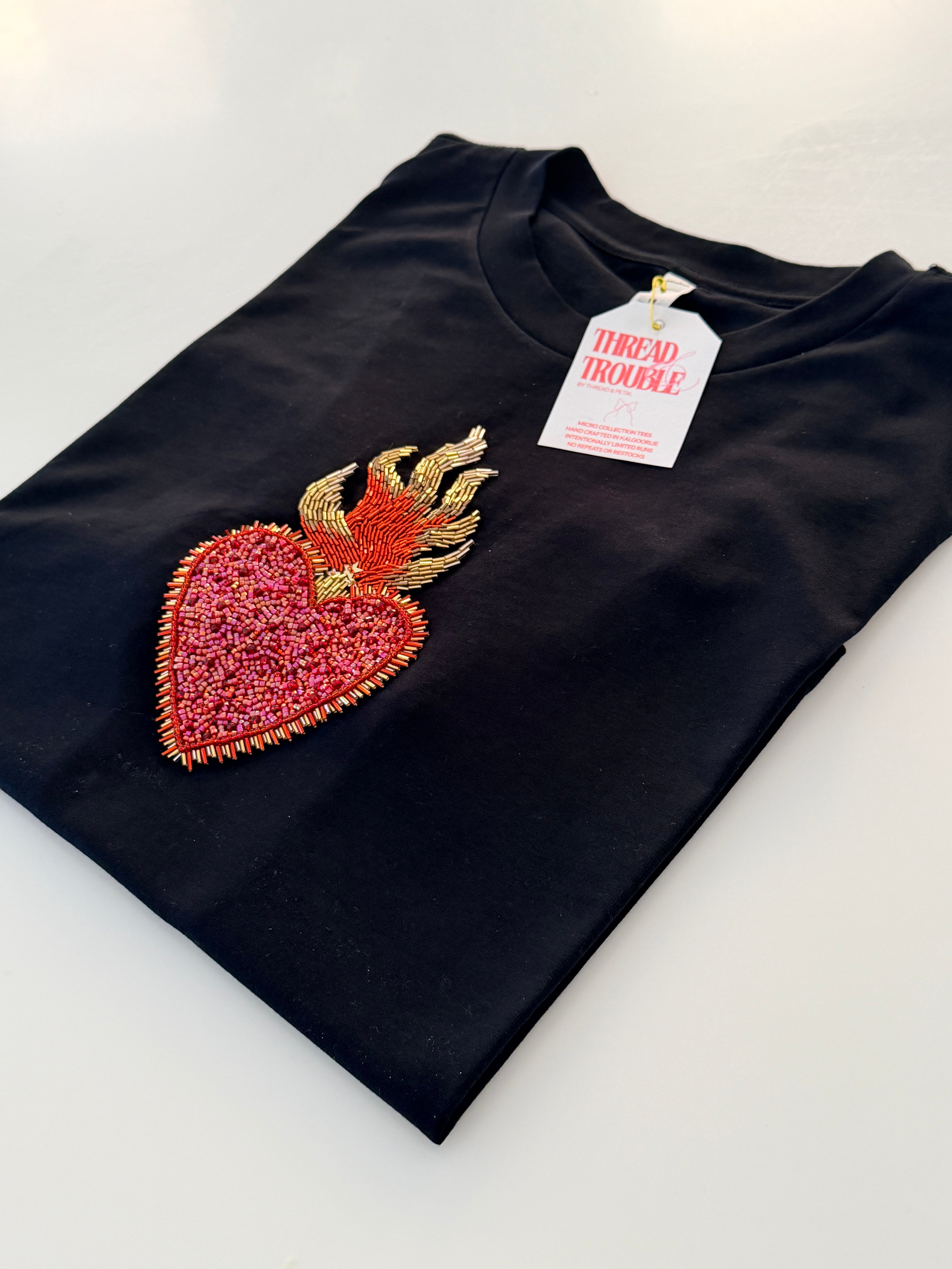 Sacred Heart Beaded Tee